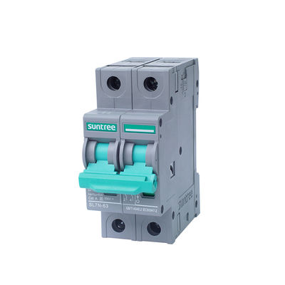 품질  Suntree SL7-63 2P DC Plastic Solar Circuit Breaker Made In China Photovoltaic MCB 공장